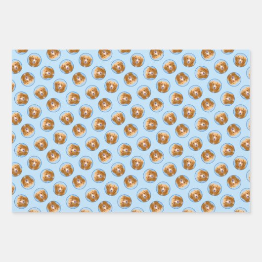 Nova Scotia Duck Tolling Retriever Dog Painting Inpakpapier Vel (Voorkant)