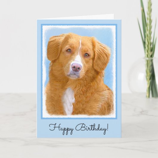 Nova Scotia Duck Tolling Retriever Dog Painting Kaart (Voorkant)