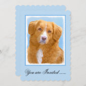 Nova Scotia Duck Tolling Retriever Dog Painting Kaart (Voorkant / Achterkant)