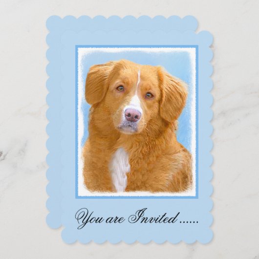 Nova Scotia Duck Tolling Retriever Dog Painting Kaart (Voorkant / Achterkant)