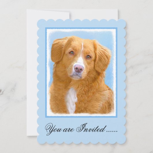 Nova Scotia Duck Tolling Retriever Dog Painting Kaart (Voorkant)