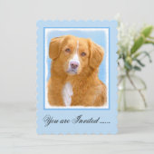 Nova Scotia Duck Tolling Retriever Dog Painting Kaart (Staand voorkant)
