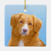 Nova Scotia Duck Tolling Retriever Dog Painting Keramisch Ornament (Achterkant)