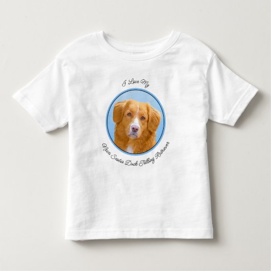 Nova Scotia Duck Tolling Retriever Dog Painting Kinder Shirts (Voorkant)