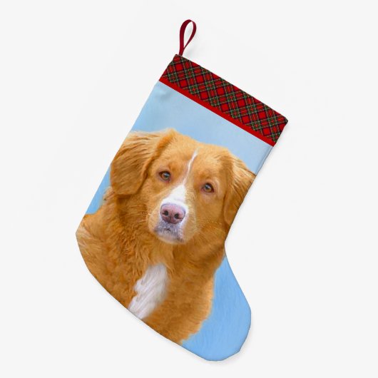Nova Scotia Duck Tolling Retriever Dog Painting Kleine Kerstsok (Voorkant (Hangend))
