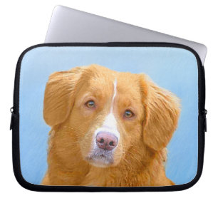Nova Scotia Duck Tolling Retriever Dog Painting Laptop Sleeve