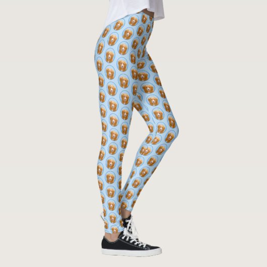 Nova Scotia Duck Tolling Retriever Dog Painting Leggings (Rechts)
