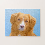 Nova Scotia Duck Tolling Retriever Dog Painting Legpuzzel (Horizontaal)