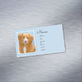 Nova Scotia Duck Tolling Retriever Dog Painting Magnetisch Visitekaartje (Voorbeeld)