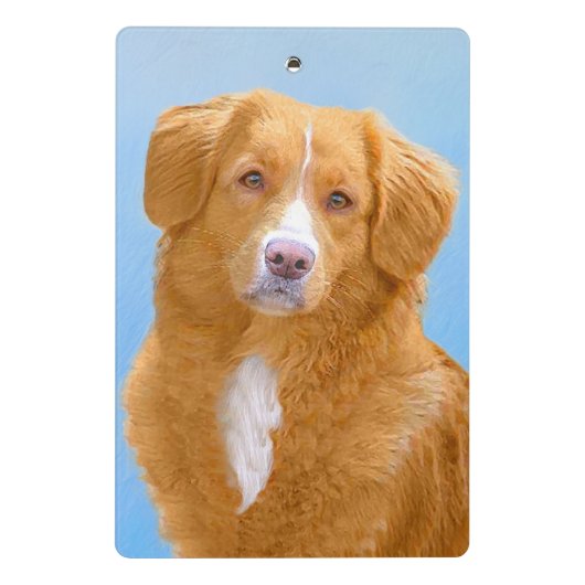 Nova Scotia Duck Tolling Retriever Dog Painting Mini Klembord (Achterkant)