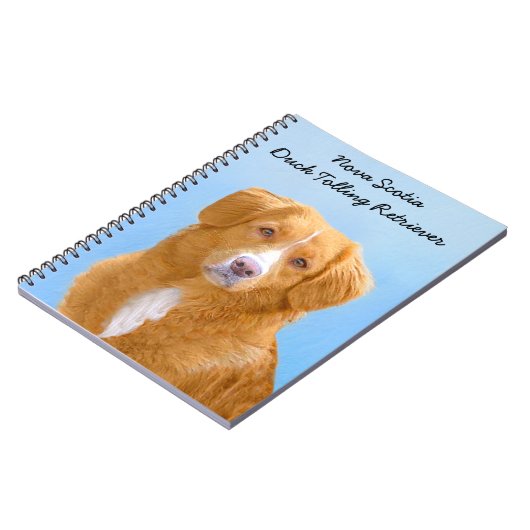 Nova Scotia Duck Tolling Retriever Dog Painting Notitieboek (Linkerzijde)