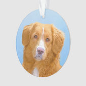 Nova Scotia Duck Tolling Retriever Dog Painting Ornament (voorkant)