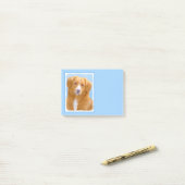 Nova Scotia Duck Tolling Retriever Dog Painting Post-it® Notes (Op bureau)