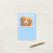 Nova Scotia Duck Tolling Retriever Dog Painting Post-it® Notes (Op bureau)
