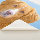 Nova Scotia Duck Tolling Retriever Dog Painting Sherpa Deken (3/4)