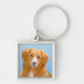 Nova Scotia Duck Tolling Retriever Dog Painting Sleutelhanger (Voorkant)