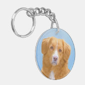 Nova Scotia Duck Tolling Retriever Dog Painting Sleutelhanger (Voorkant Links)