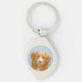 Nova Scotia Duck Tolling Retriever Dog Painting Sleutelhanger (Voorkant)