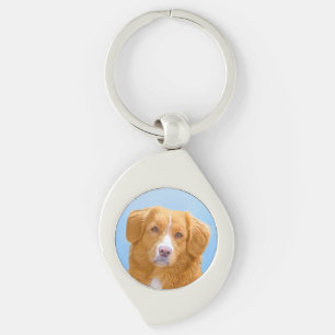 Nova Scotia Duck Tolling Retriever Dog Painting Sleutelhanger