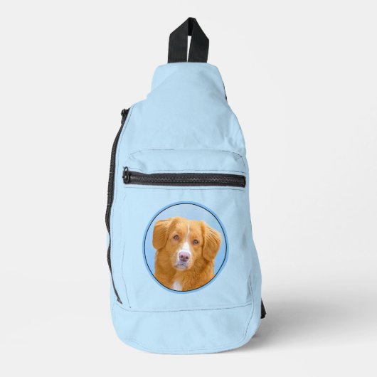 Nova Scotia Duck Tolling Retriever Dog Painting Sling Bag (Voorkant)