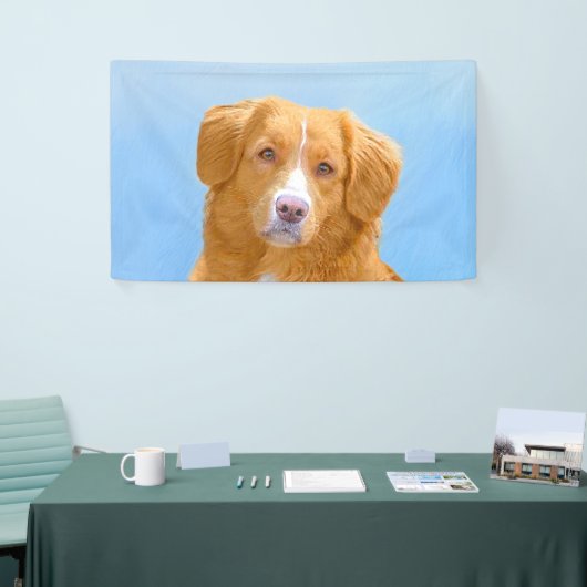 Nova Scotia Duck Tolling Retriever Dog Painting Spandoek (Beurs)