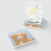 Nova Scotia Duck Tolling Retriever Dog Painting Stenen Onderzetter (Zijkant)