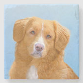 Nova Scotia Duck Tolling Retriever Dog Painting Stenen Onderzetter (Voorkant)
