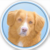 Nova Scotia Duck Tolling Retriever Dog Painting Sticker (Voorkant)