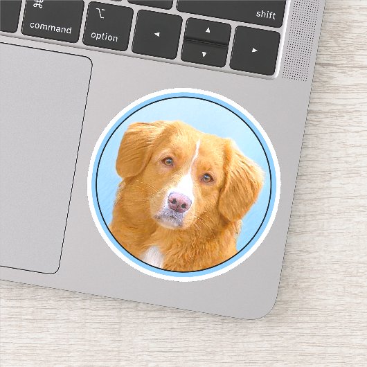 Nova Scotia Duck Tolling Retriever Dog Painting Sticker (Detail)