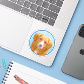 Nova Scotia Duck Tolling Retriever Dog Painting Sticker (Laptop met iPhone)