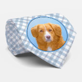 Nova Scotia Duck Tolling Retriever Dog Painting Stropdas (Opgerold)