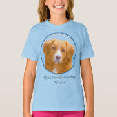 Nova Scotia Duck Tolling Retriever Dog Painting T-shirt (Voorkant)
