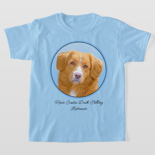 Nova Scotia Duck Tolling Retriever Dog Painting T-shirt (Laagn)