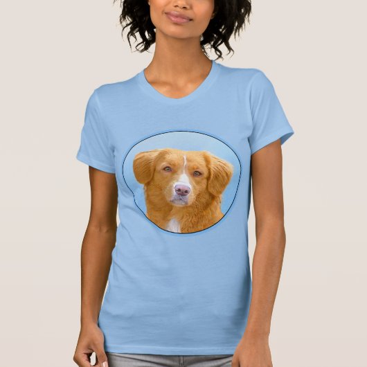 Nova Scotia Duck Tolling Retriever Dog Painting T-shirt (Voorkant)