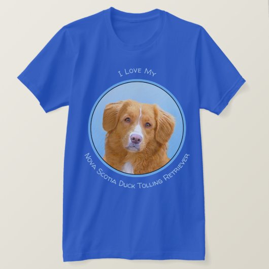 Nova Scotia Duck Tolling Retriever Dog Painting T-shirt (Design voorkant)