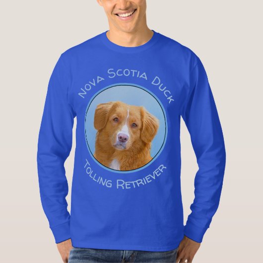 Nova Scotia Duck Tolling Retriever Dog Painting T-shirt (Voorkant)