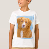 Nova Scotia Duck Tolling Retriever Dog Painting T-shirt (Voorkant)