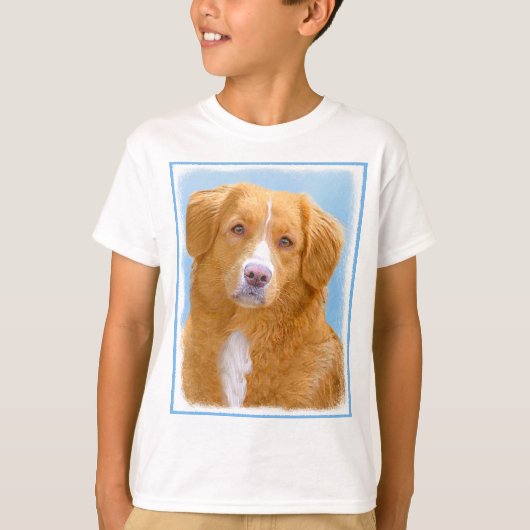 Nova Scotia Duck Tolling Retriever Dog Painting T-shirt (Voorkant)