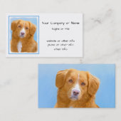 Nova Scotia Duck Tolling Retriever Dog Painting Visitekaartje (Voorkant / Achterkant)