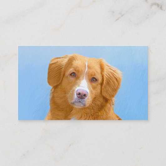 Nova Scotia Duck Tolling Retriever Dog Painting Visitekaartje (Achterkant)