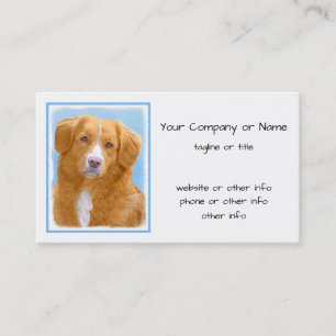 Nova Scotia Duck Tolling Retriever Dog Painting Visitekaartje