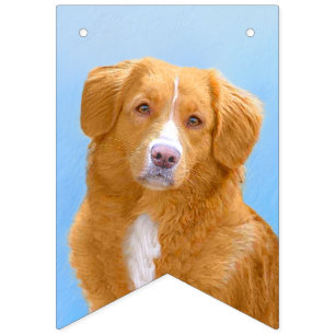 Nova Scotia Duck Tolling Retriever Dog Painting Vlaggetjes