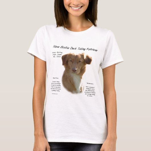 Nova Scotia Duck Tolling Retriever Geschiedenis On T-shirt (Voorkant)