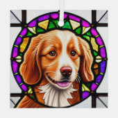 Nova Scotia Duck Tolling Retriever "Gevlekt" Glas Ornament (Achterkant)