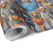 Nova Scotia Duck Tolling Retriever Halloween Cadeaupapier (Rol Hoek)