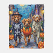 Nova Scotia Duck Tolling Retriever Halloween Fleece Deken (Voorkant)