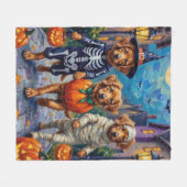 Nova Scotia Duck Tolling Retriever Halloween Fleece Deken (Voorkant (Horizontaal))