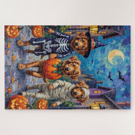 Nova Scotia Duck Tolling Retriever Halloween Legpuzzel (Horizontaal)