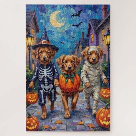 Nova Scotia Duck Tolling Retriever Halloween Legpuzzel (Verticaal)