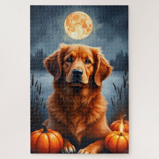 Nova Scotia Duck Tolling Retriever Halloween Legpuzzel (Verticaal)